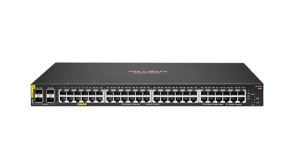 PoE-switch, Layer 3 Managed, 10Gbps, 370W, RJ45-portar 48, PoE-portar 48